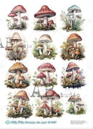 Colorful Mushrooms ID337 - Milky Valley