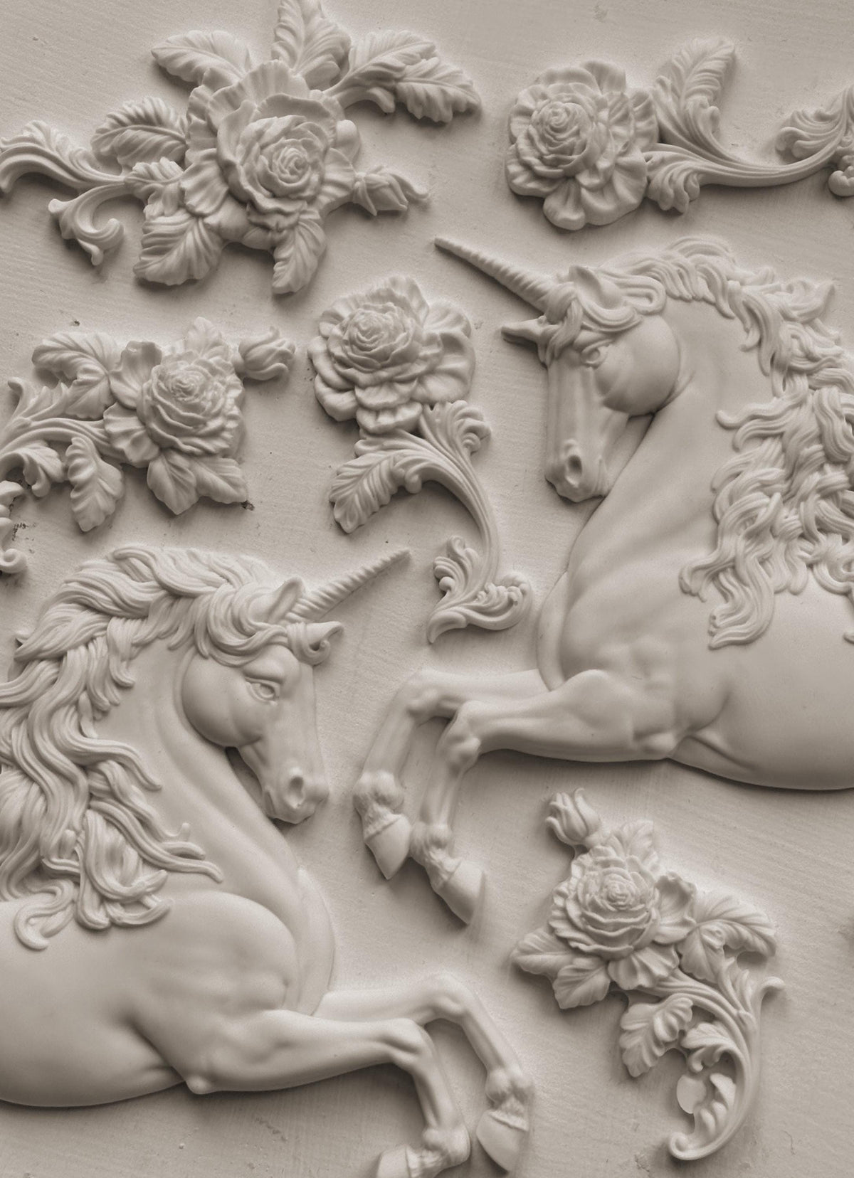 Iron Orchid Designs Unicorns Mould - Durable Silicone Craft Mold for Resin, Clay & DIY Art Projects