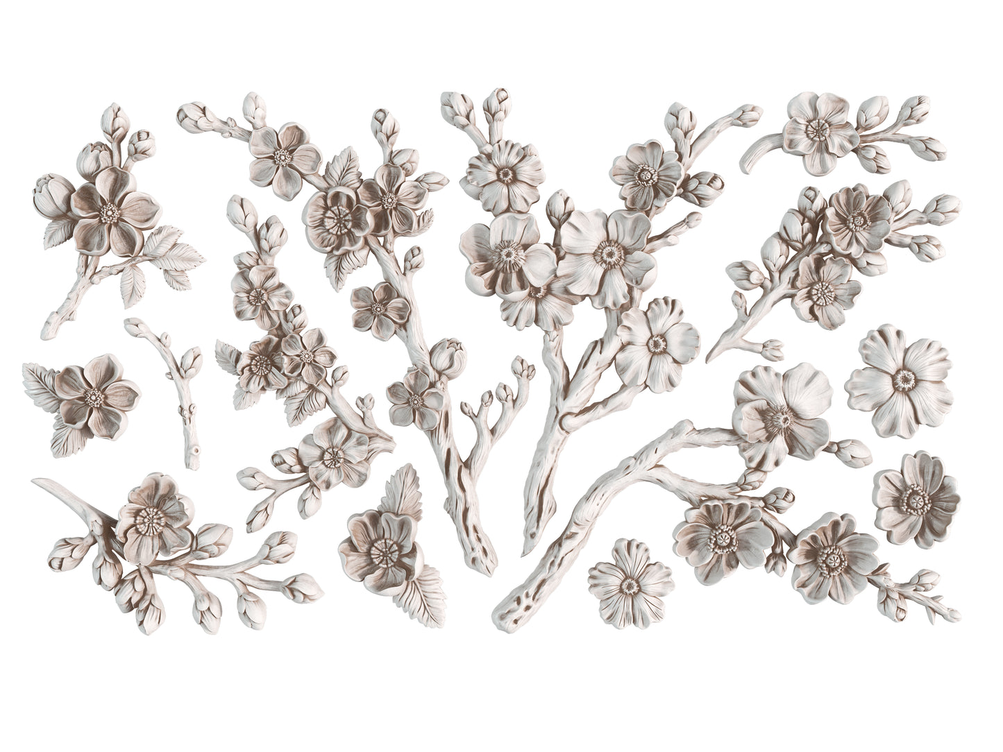 Iron Orchid Designs Blossom Mould - Food Safe Silicone Mold for Floral Appliques, Furniture & Spring Crafts