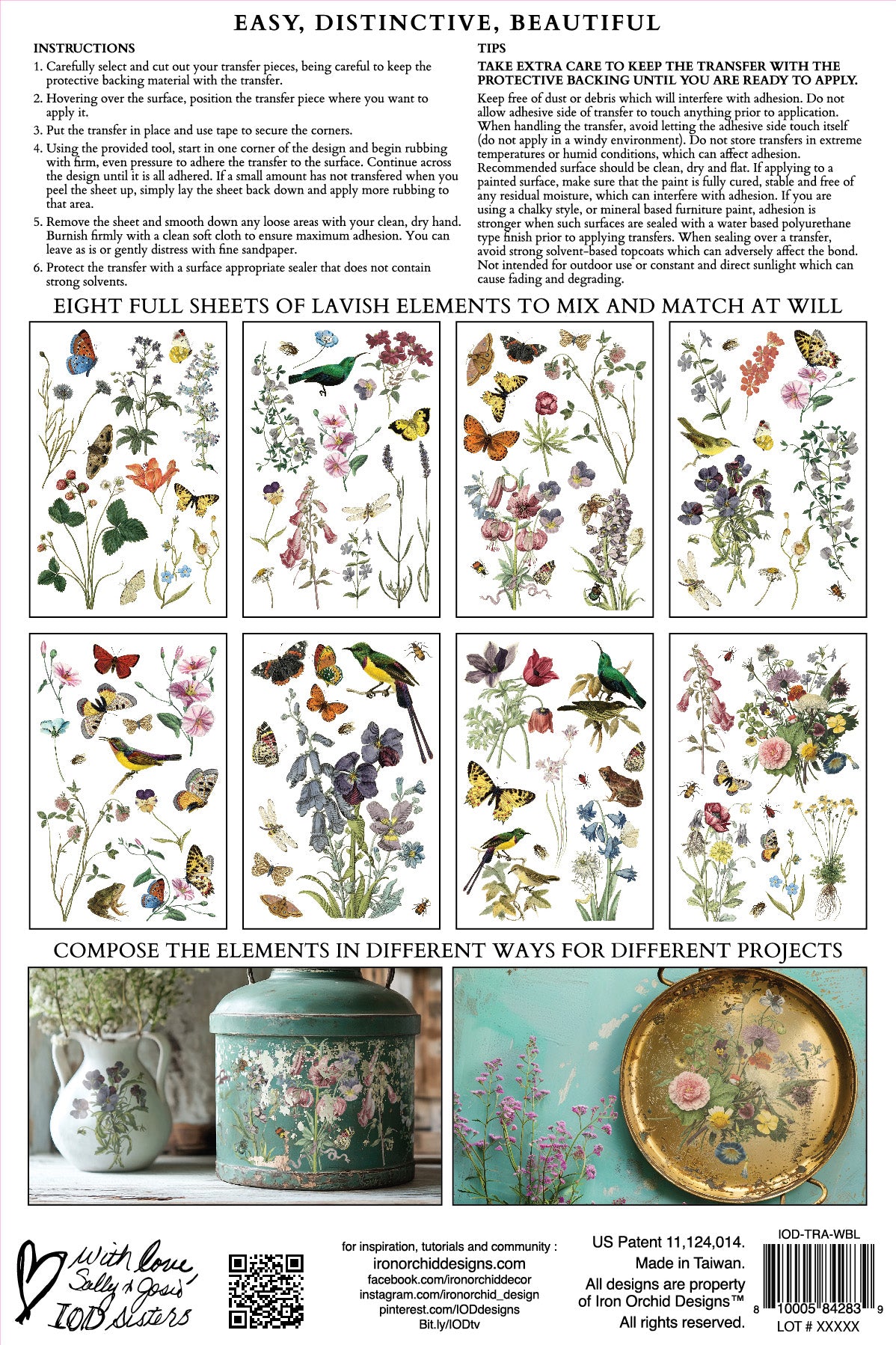 Iron Orchid Designs - Wilde Bloemen Transfer