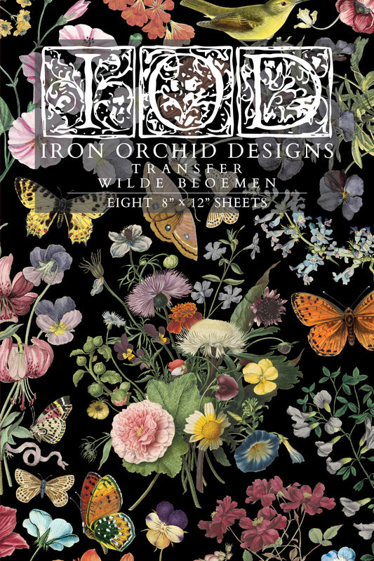 Iron Orchid Designs - Wilde Bloemen Transfer