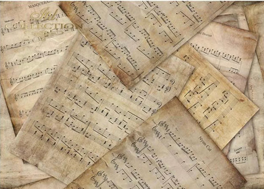 A4 Music Sheets Decoupage Paper - ITD R1111