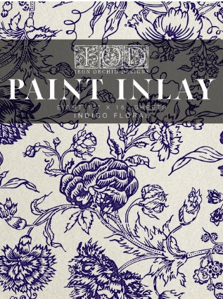 Iron Orchid Designs - Indigo Floral Paint Inlay