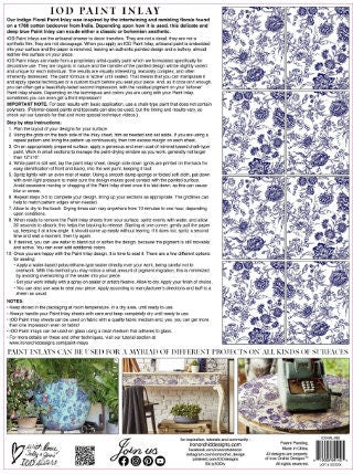 Iron Orchid Designs - Indigo Floral Paint Inlay