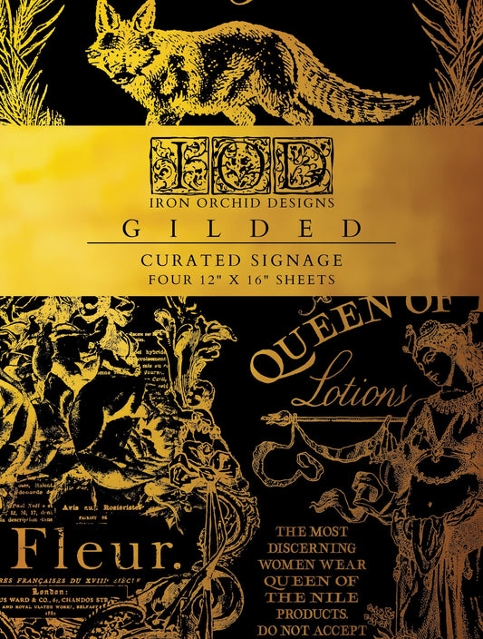 Iron Orchid Designs Category! "Gilded" - Curated Signage Transfer