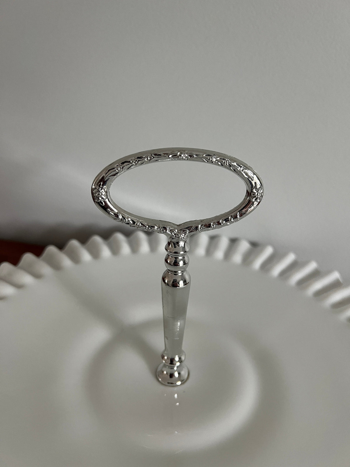 Large Fenton Hobnail Serving Tray Vintage