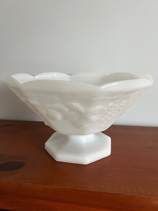 Anchor Hocking Grapevine Milk Glass Bowl