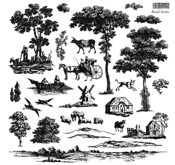 Iron Orchid Designs - Rural Scenes Stamp RETIRED