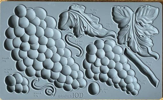 Iron Orchid Designs Grapes Mould - Food Safe Silicone Mold for Fruit Appliques, Furniture & Wine-Themed Crafts