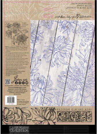 Iron Orchid Designs - Chrysanthemums Stamp - Retiring
