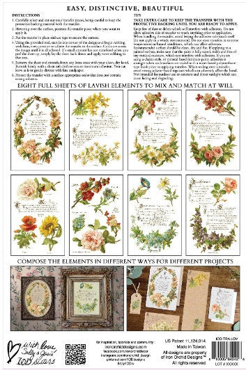 Iron Orchid Designs - Lover of Flowers Transfer