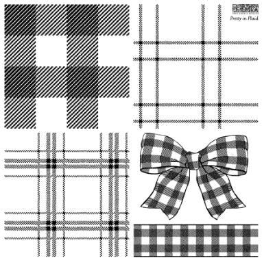 Iron Orchid Designs - Pretty in Plaid Stamp RETIRING
