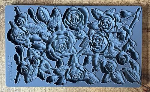 IOD Juliette Mould, Rose and Foliage Decor Mold for Furniture, Home Décor, DIY Art, Vintage Projects, Embellishments Crafting