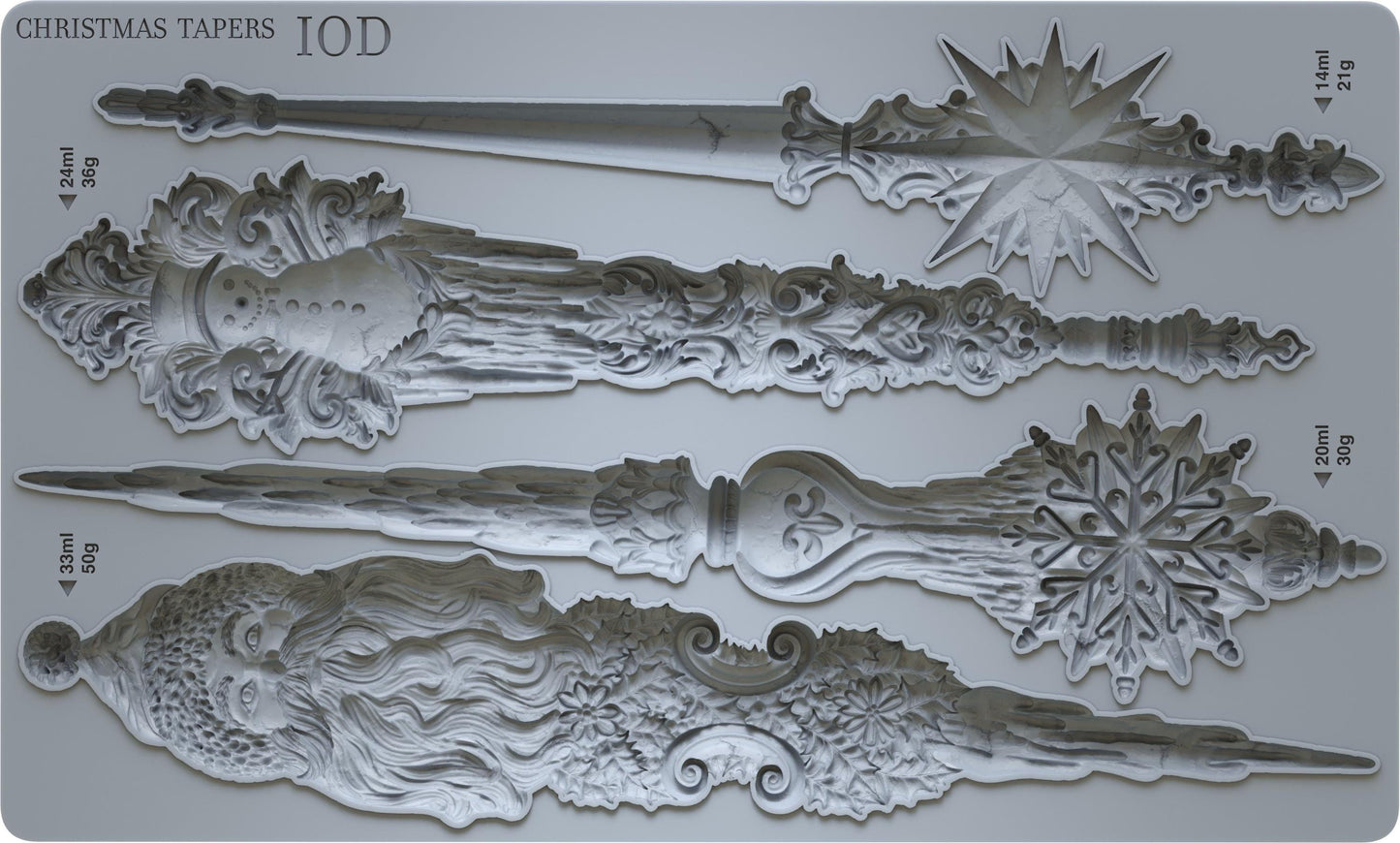 Iron Orchid Designs - Christmas Tapers Mould