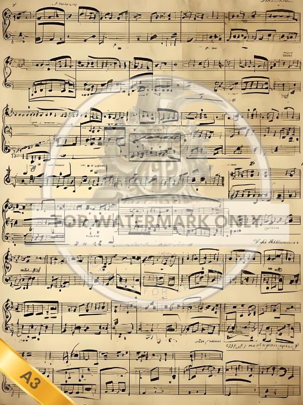 A3 Symphony Music Decoupage Rice Paper - DC5050