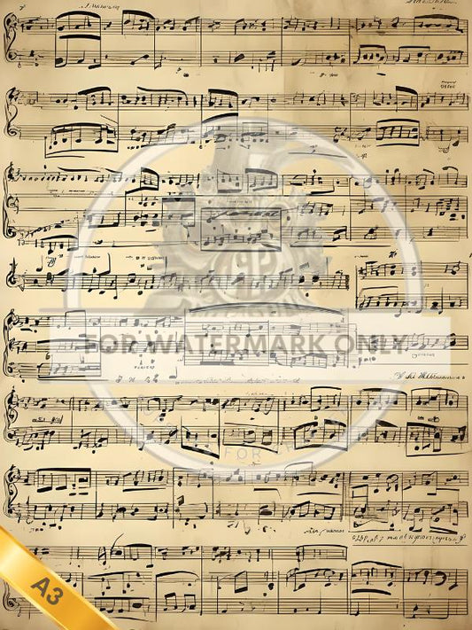 A3 Symphony Music Decoupage Rice Paper - DC5050