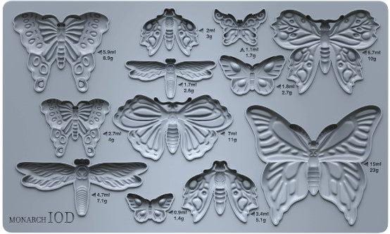 Iron Orchid Designs Monarch Mould - Food Safe Silicone Mold for Butterfly Crafts, Furniture Appliques & Resin Art