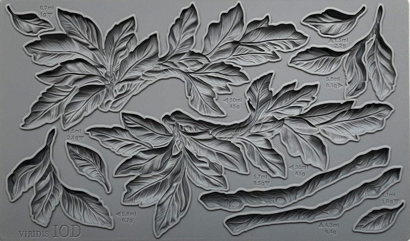 Iron Orchid Designs Viridis Mould - Food Safe Silicone Mold for Botanical Crafts, Furniture Appliques & Resin Art