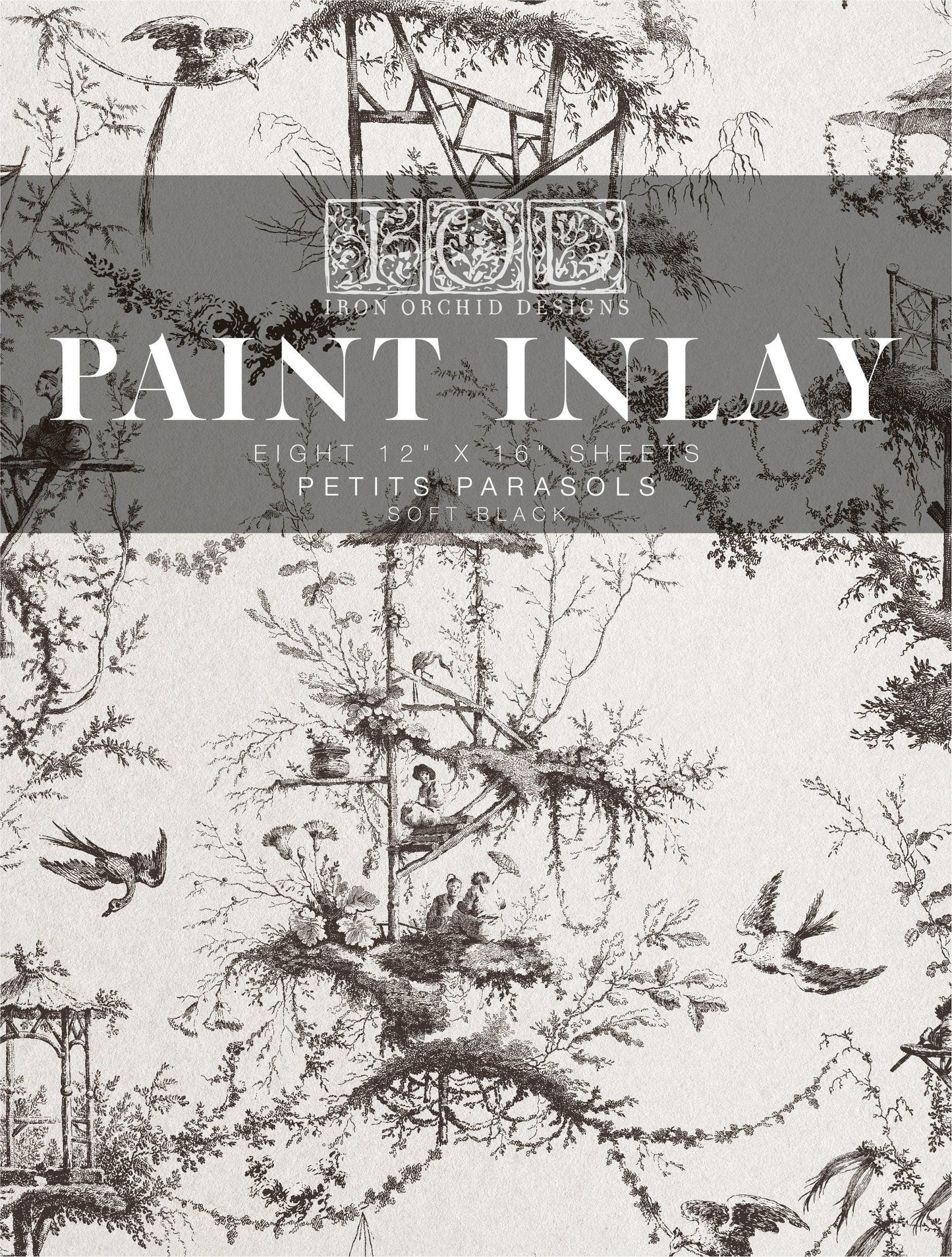Iron Orchid Designs - Petits Parasols Black Paint Inlay