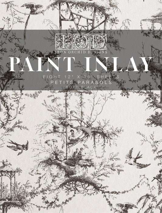 Iron Orchid Designs - Petits Parasols Black Paint Inlay