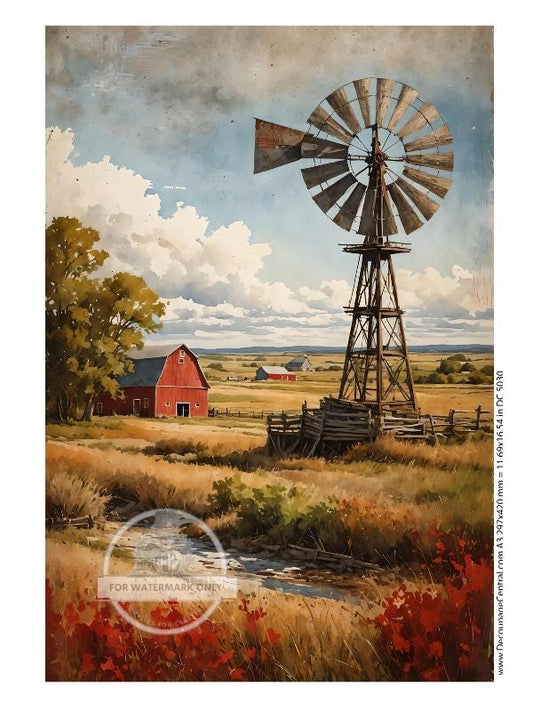 A3 Nebraska Farm DC5030 - Decoupage Central