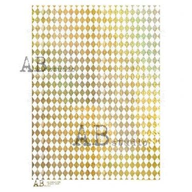 A4 Gold Metallic Gilded Harlequin Rice Paper AB 5811 - Decoupage Background for Crafts with Metallic Finish