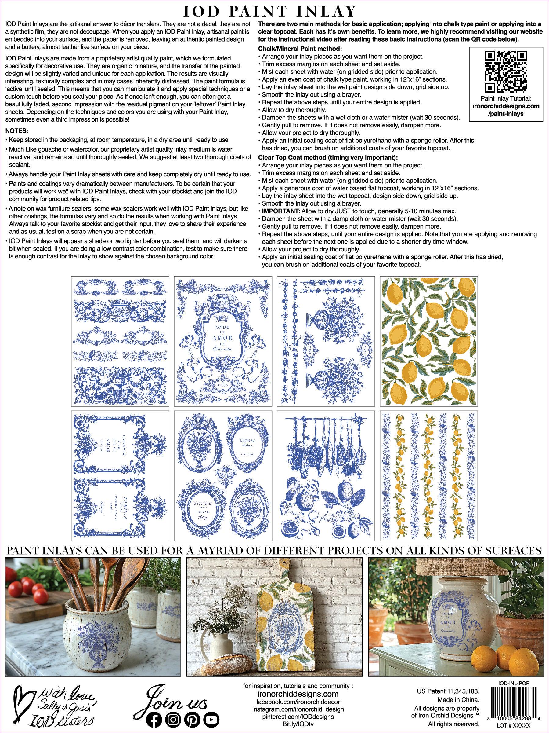 Iron Orchid Designs - Portofino Paint Inlay