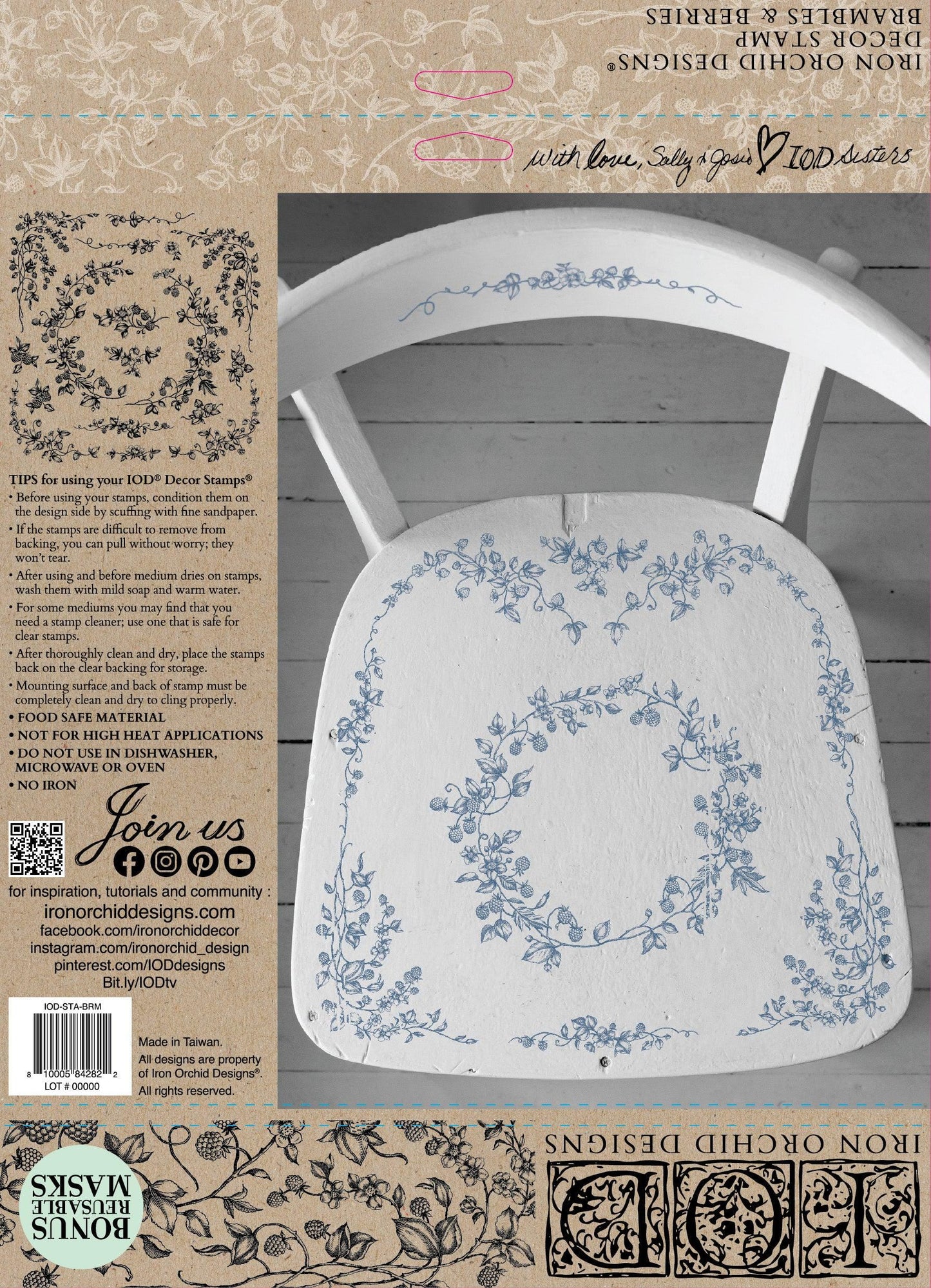 Iron Orchid Designs - Brambles & Berries Stamp