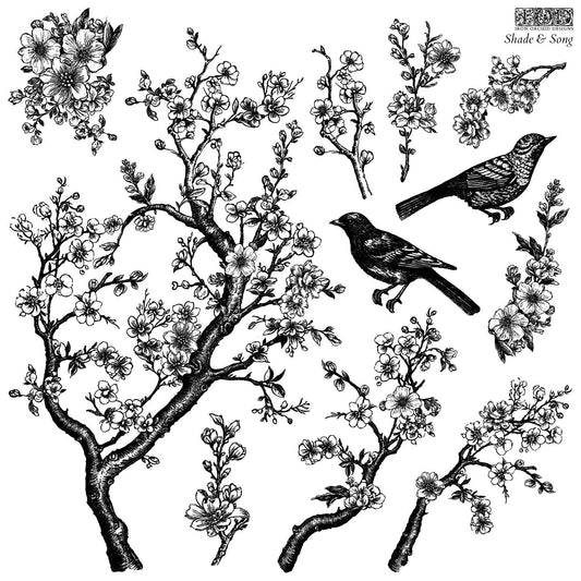 Iron Orchid Designs Shade & Song Stamp - Mixed Media, Scrapbooking, Card Making, and Paper Crafts