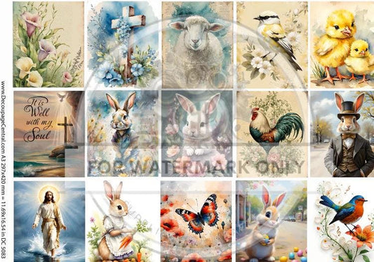 A3 Easter Mini Rice Paper DC5083