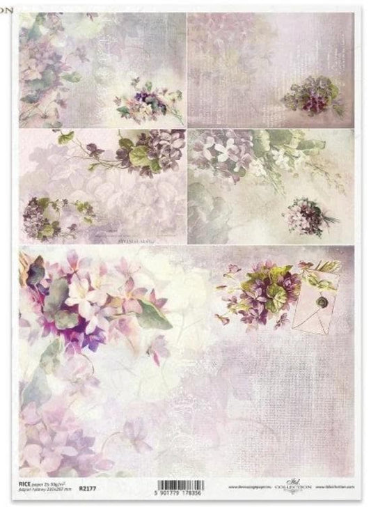 A4 Spring Flower Rice Paper - ITD R2177