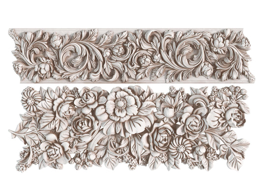 Iron Orchid Designs Trimmings 4 Mould | Vintage Floral and Renaissance Inspired Decorative Trims for Furniture, Frames, and DIY Crafts