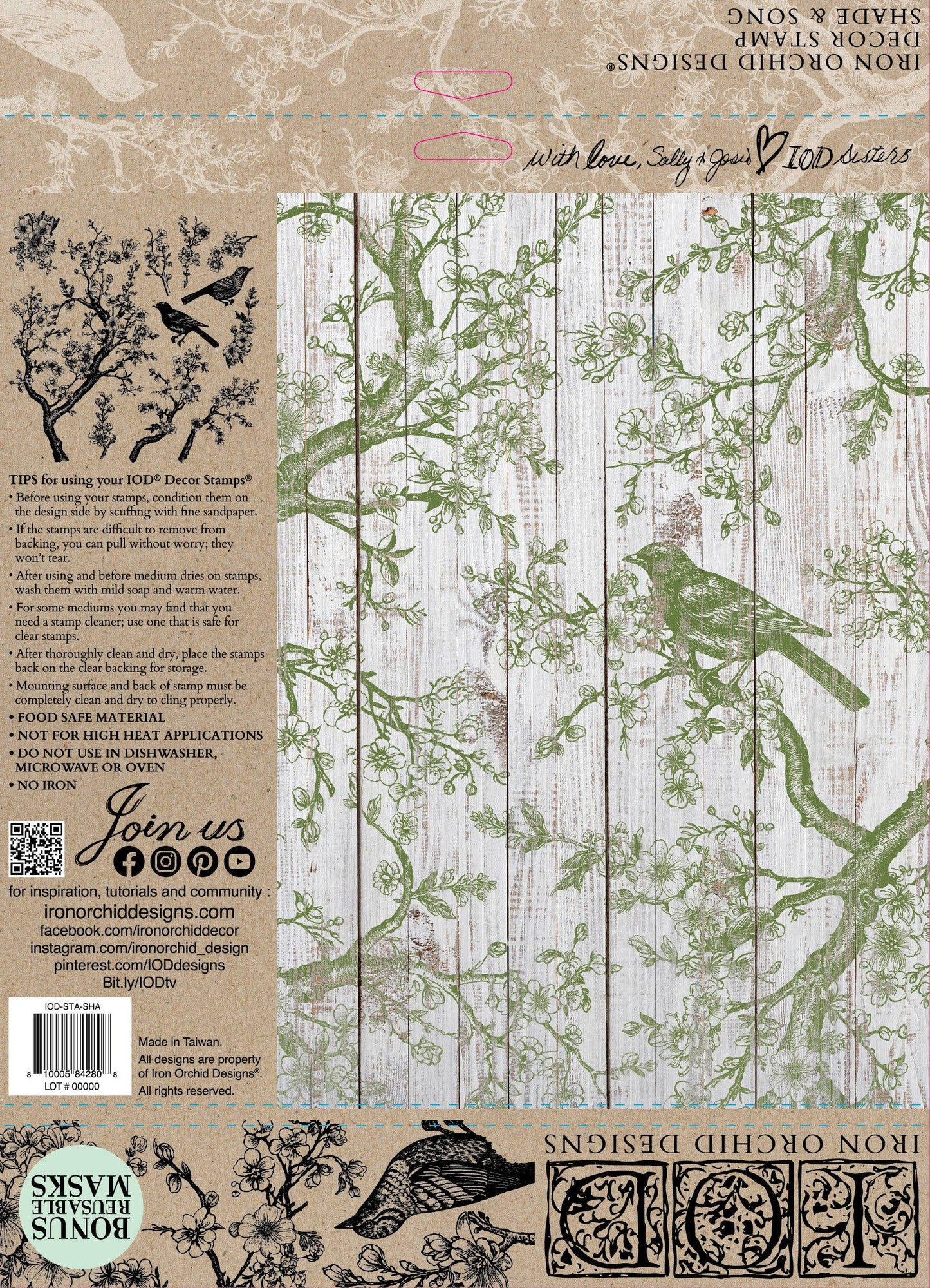 Iron Orchid Designs Shade & Song Stamp - Mixed Media, Scrapbooking, Card Making, and Paper Crafts