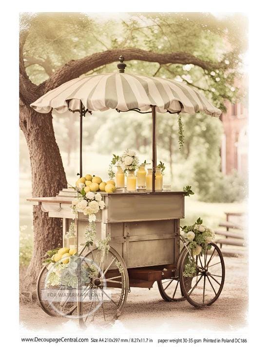 A4 Lemonade Stand Rice Paper - DC186