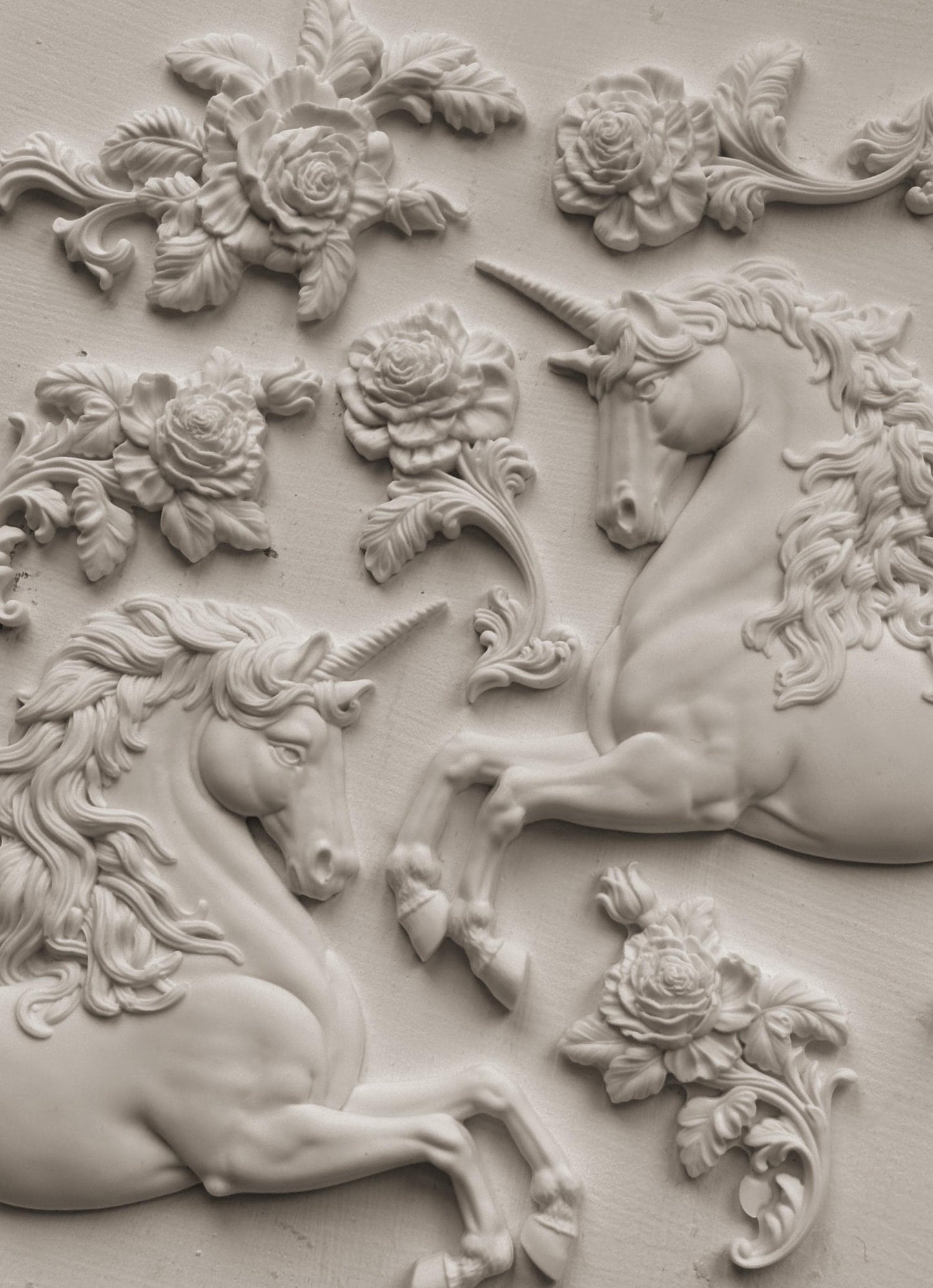 Iron Orchid Designs Unicorns Mould - Food Safe Silicone Mold for Magical Crafts, Fairy Tale Decor & Resin Art