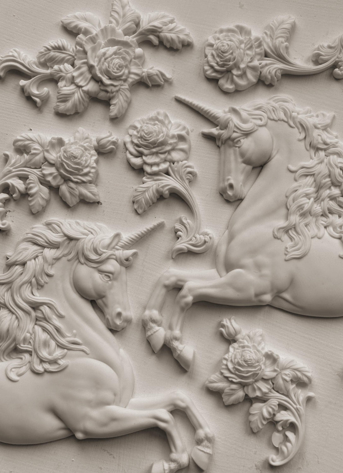 Iron Orchid Designs Unicorns Mould - Food Safe Silicone Mold for Magical Crafts, Fairy Tale Decor & Resin Art