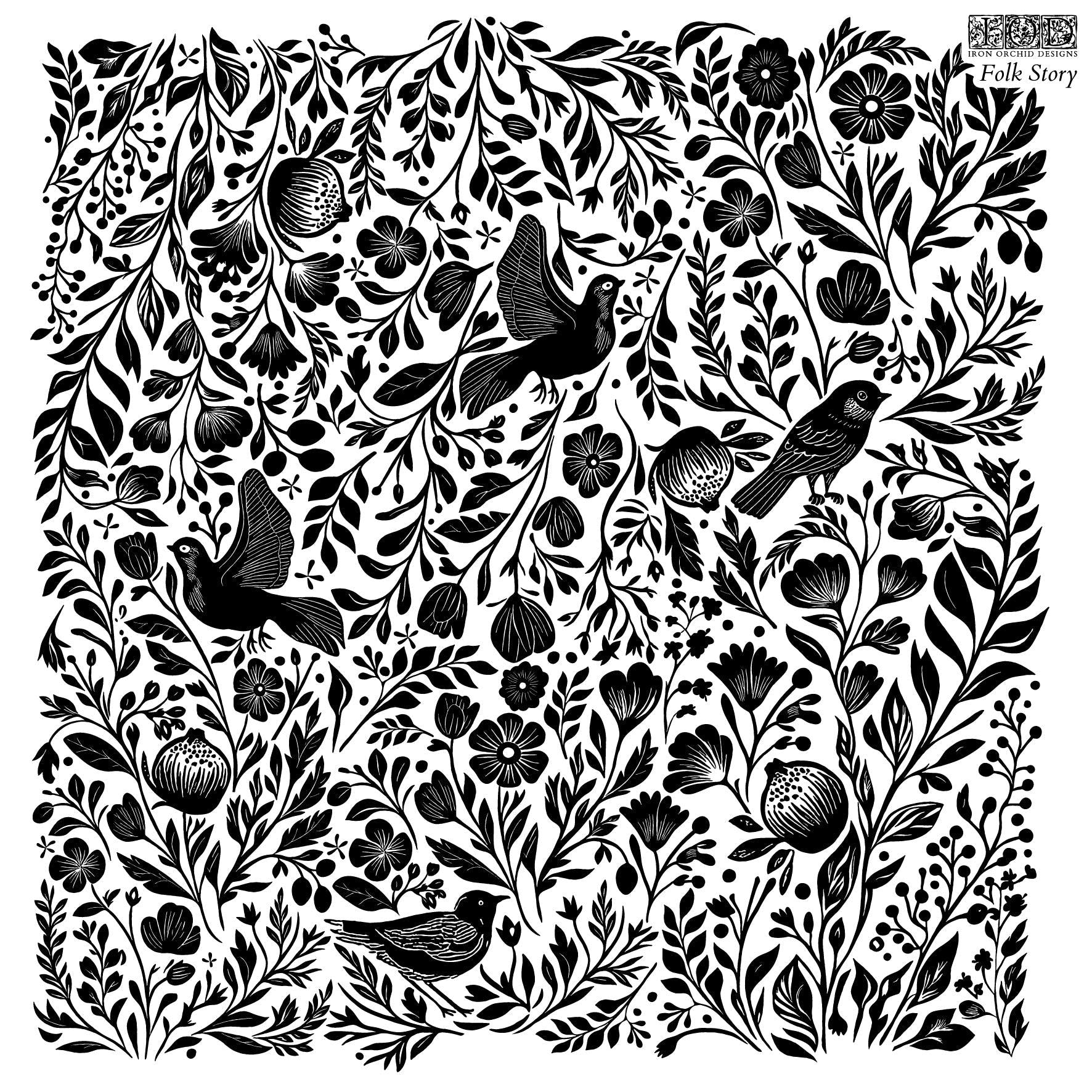Iron Orchid Designs Folk Story Stamp