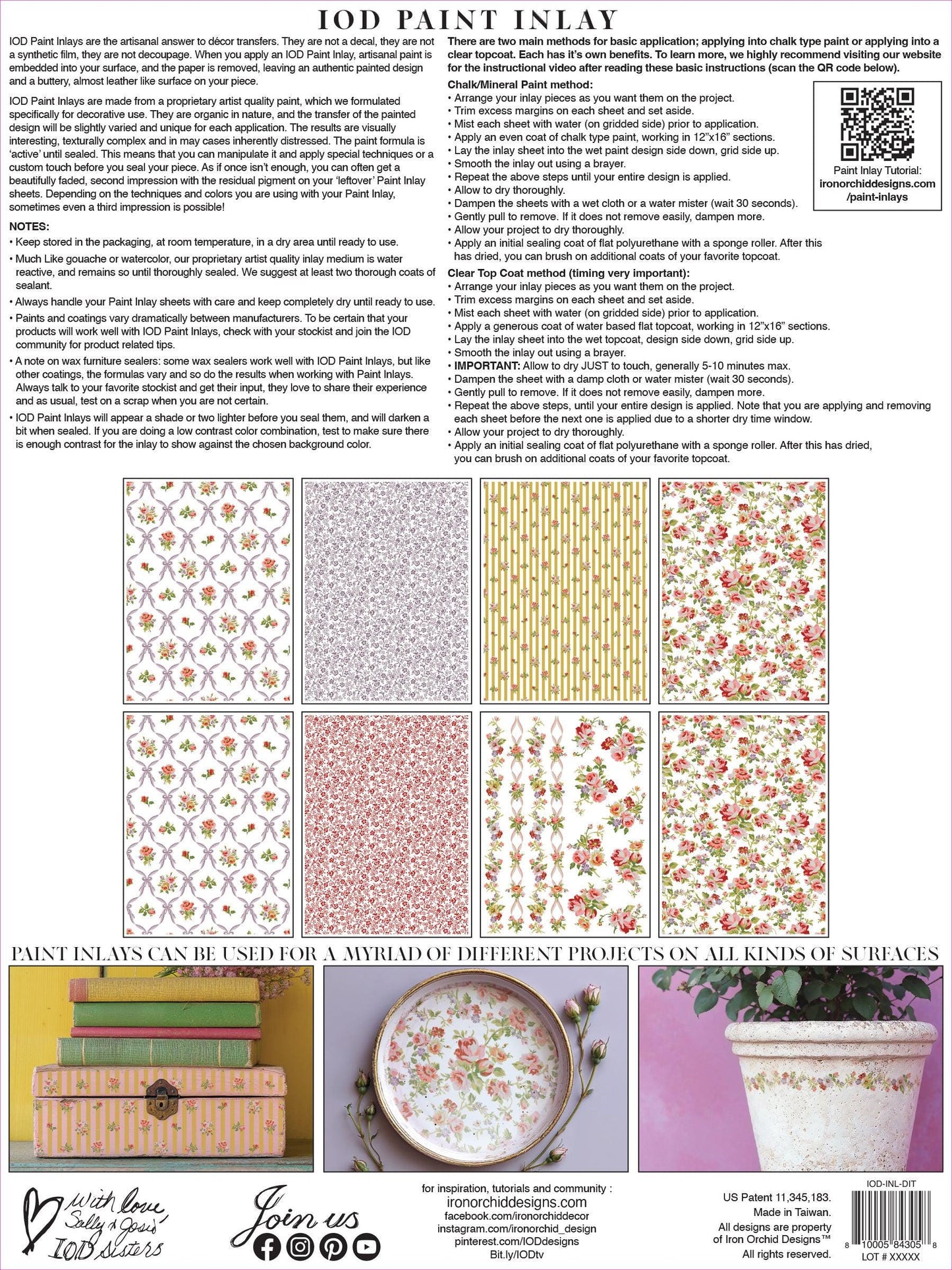Iron Orchid Designs Ditsy Blooms Paint Inlay