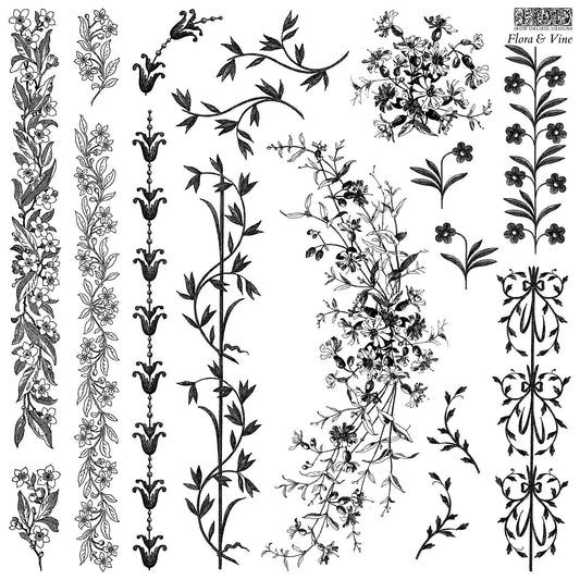 Iron Orchid Designs Flora & Vine Stamp
