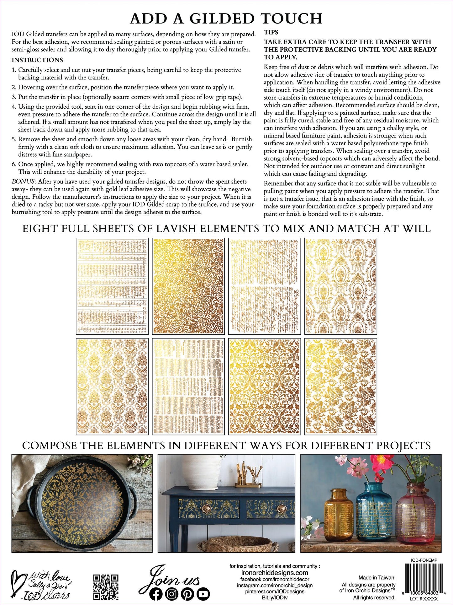 Iron Orchid Designs Gilded Emporium Transfer