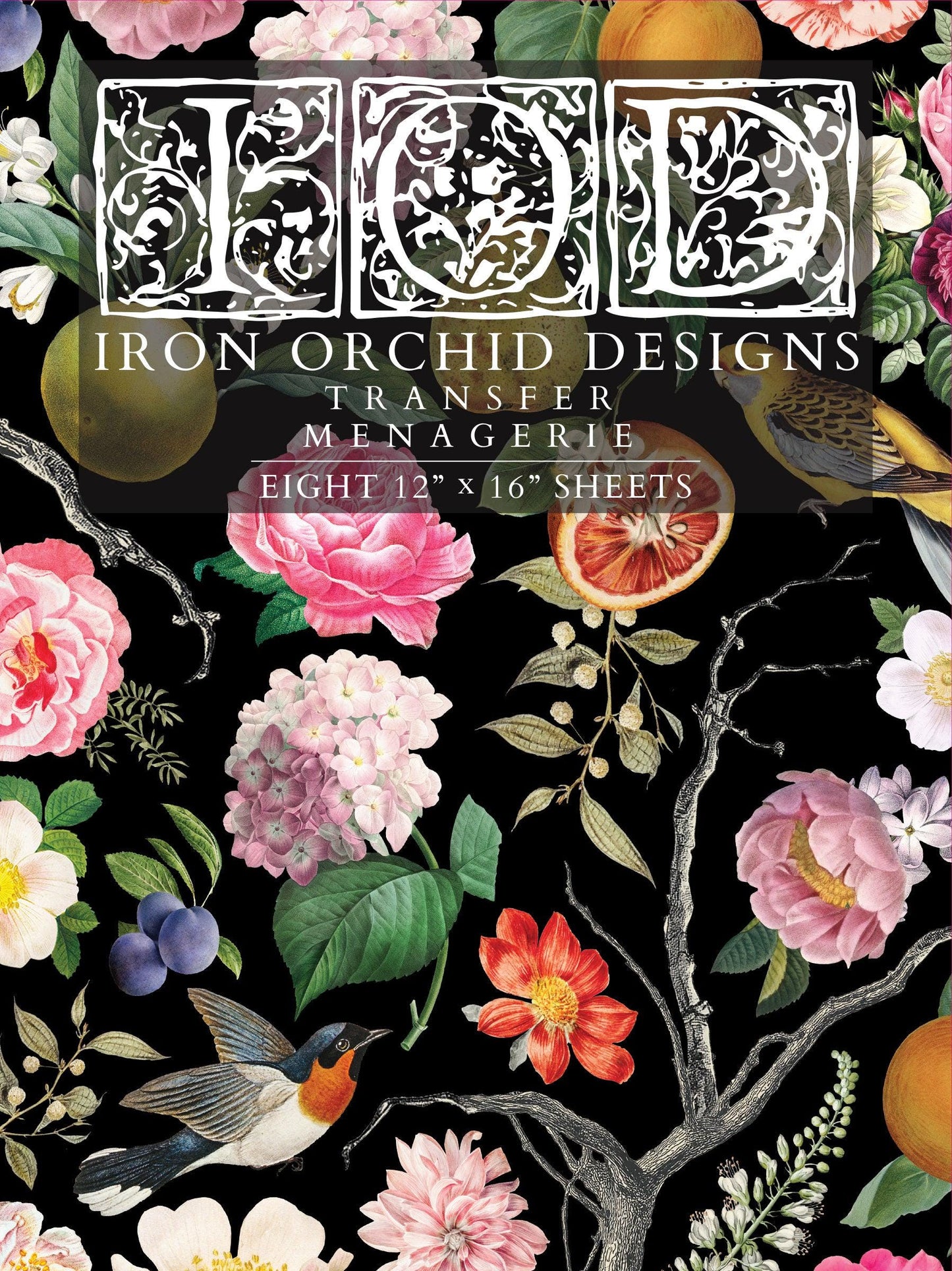 Iron Orchid Designs Menagerie Transfer