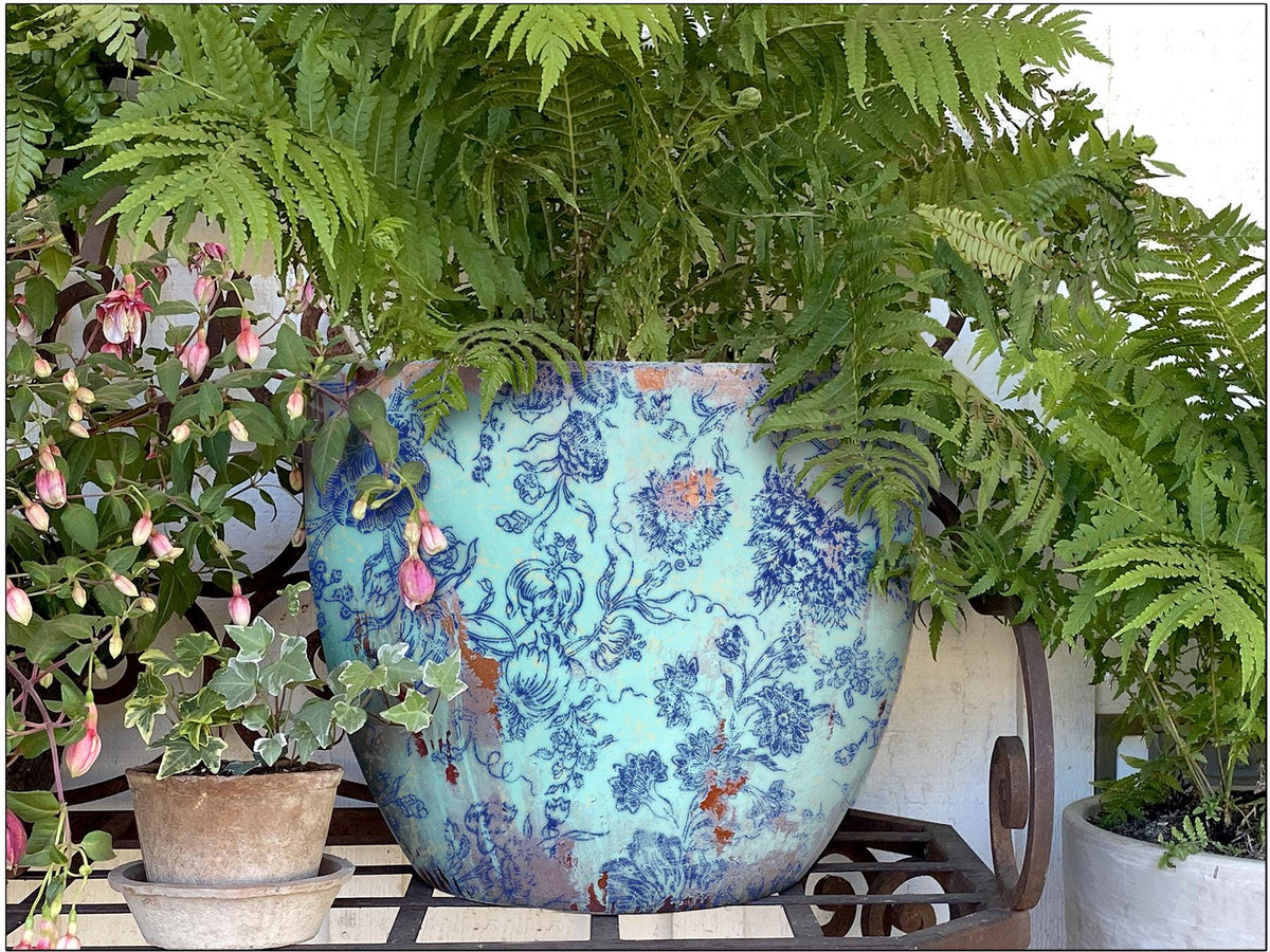 Iron Orchid Designs - Indigo Floral Paint Inlay