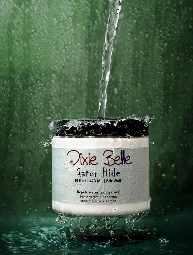 Gator Hide Top Coat – Dixie Belle Water-Repellent Sealer for Furniture, Durable Matte Finish for Cabinets, Tables and other Craft Projects