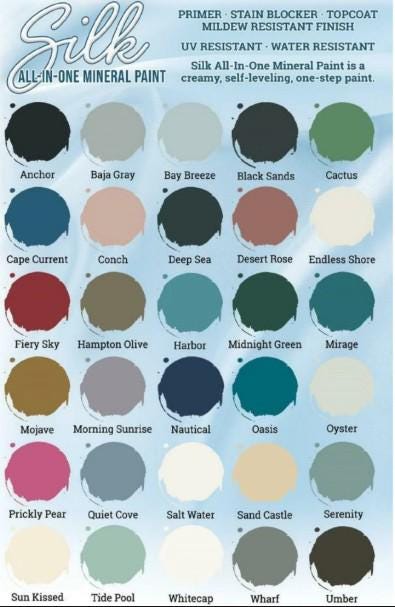 Dixie Belle SILK All-In-One Mineral Paint - 4oz Jars for Furniture, DIY Crafts, Home Decor - Durable Finish