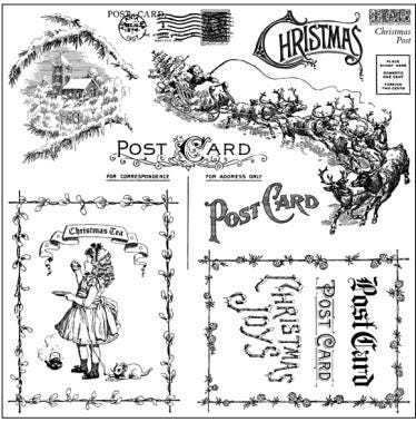 Iron Orchid Designs Christmas Post 12x12 Stamp