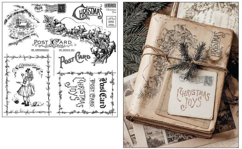 Iron Orchid Designs Christmas Post 12x12 Stamp