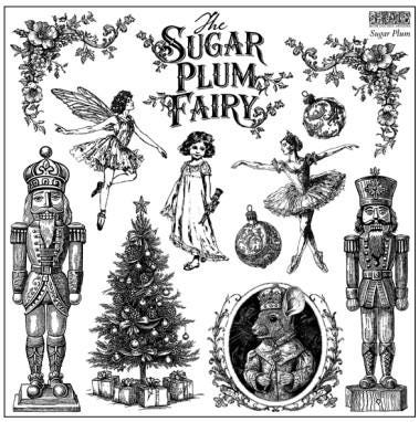 Iron Orchid Designs Sugar Plum 12x12 Holiday Stamp