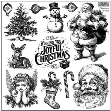Iron Orchid Designs Christmas Wishes 12x12 Holiday Stamp