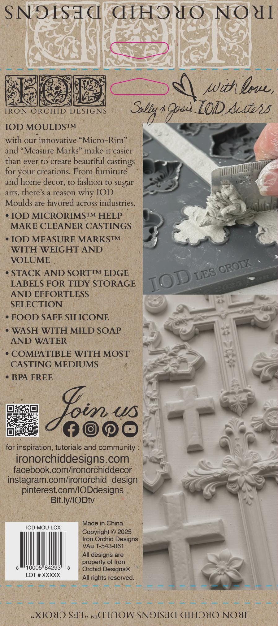Iron Orchid Designs - Les Croix Crosses Mould