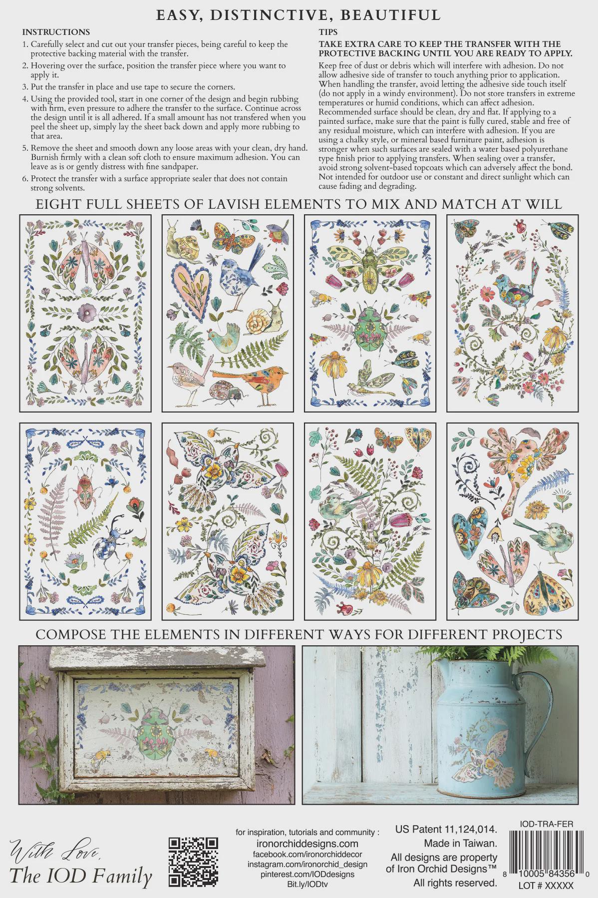 Iron Orchid Designs - Fern Fables Transfer